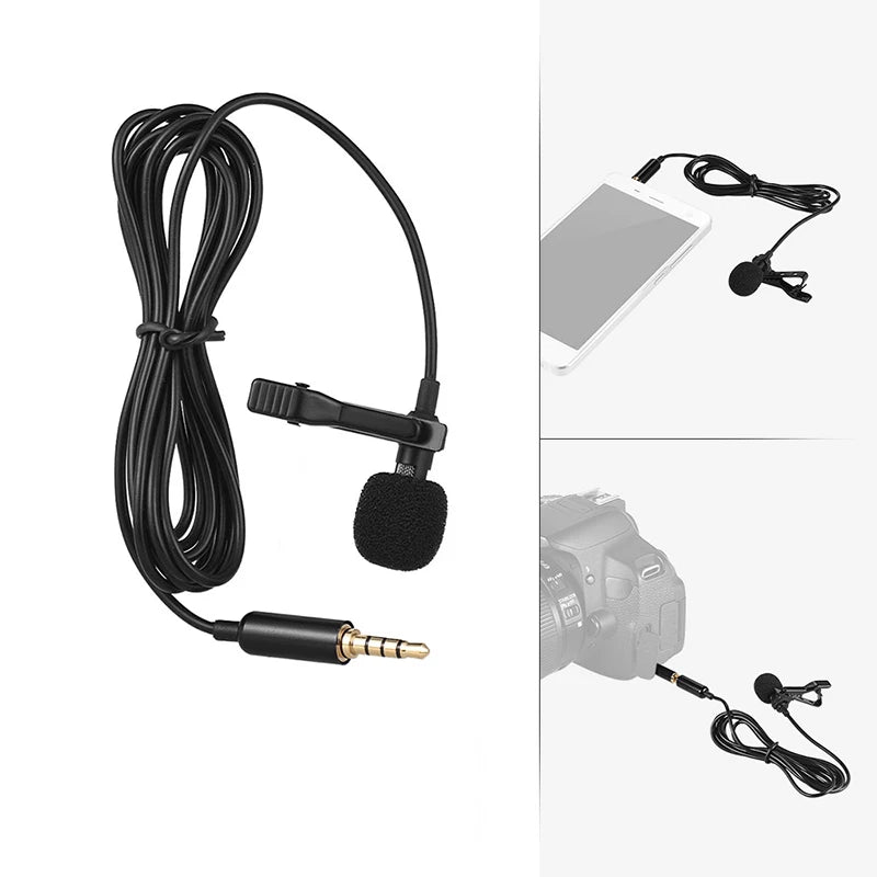 Microfone de Lapela com fio 1,5m - PC/MOBILE