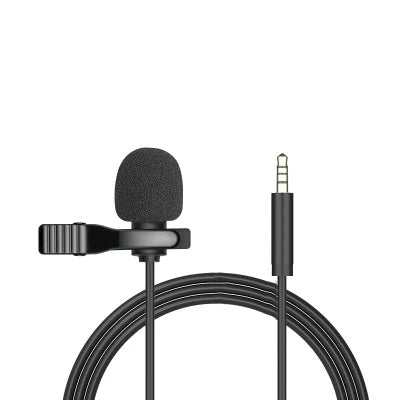 Microfone de Lapela com fio 1,5m - PC/MOBILE